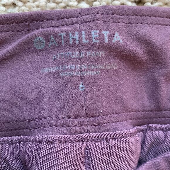 ATHLETA Attitude Jogger Workout Pink Pants size 6 - Picture 5 of 7